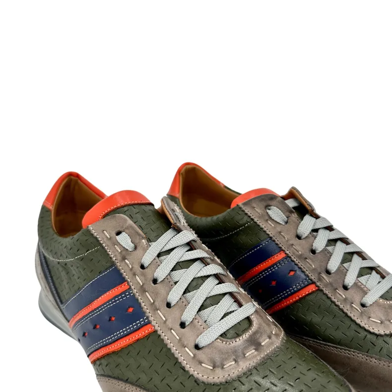 Albert 9 – Green And Gray Low Sneaker