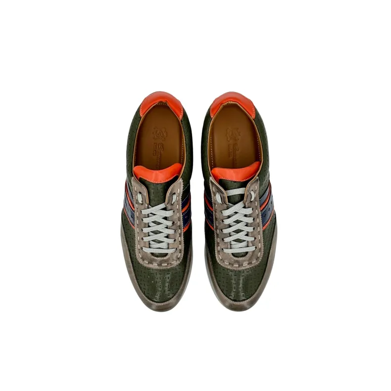 Albert 9 – Green And Gray Low Sneaker