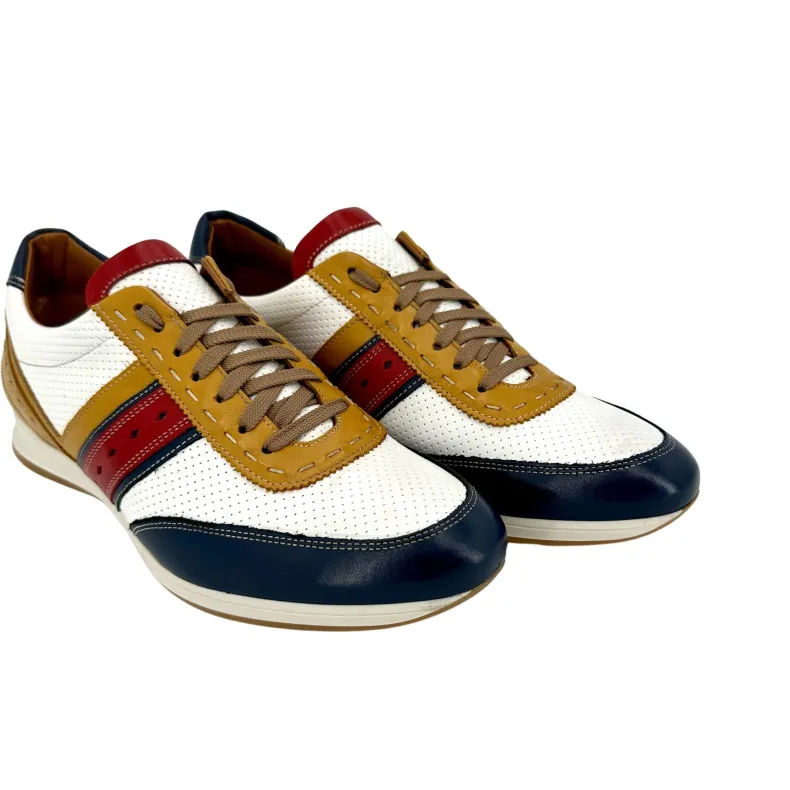 Albert 11 – White, Blue And Ocher Sneaker