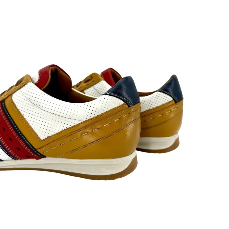 Albert 11 – White, Blue And Ocher Sneaker
