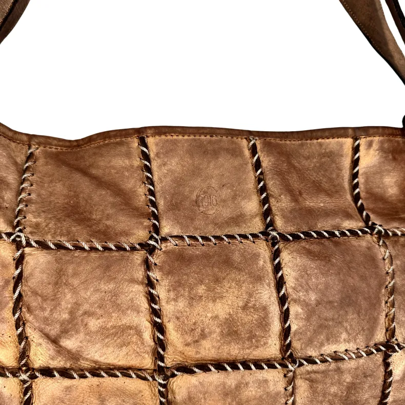 Asia – Bag / Backpack In Bronzed Washed Leather