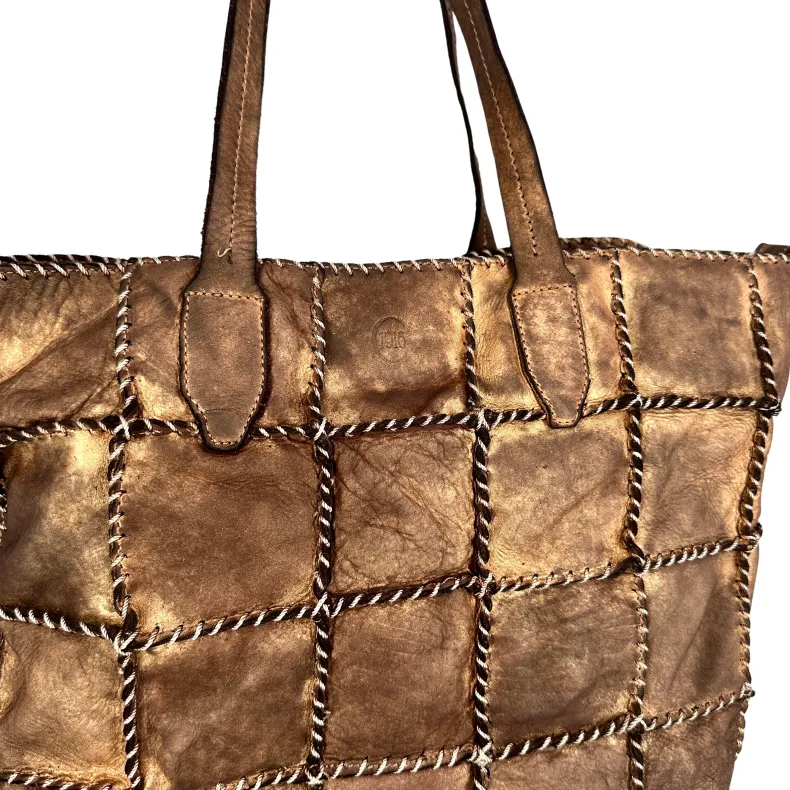 Asia – Bronzed Washed Leather Bag