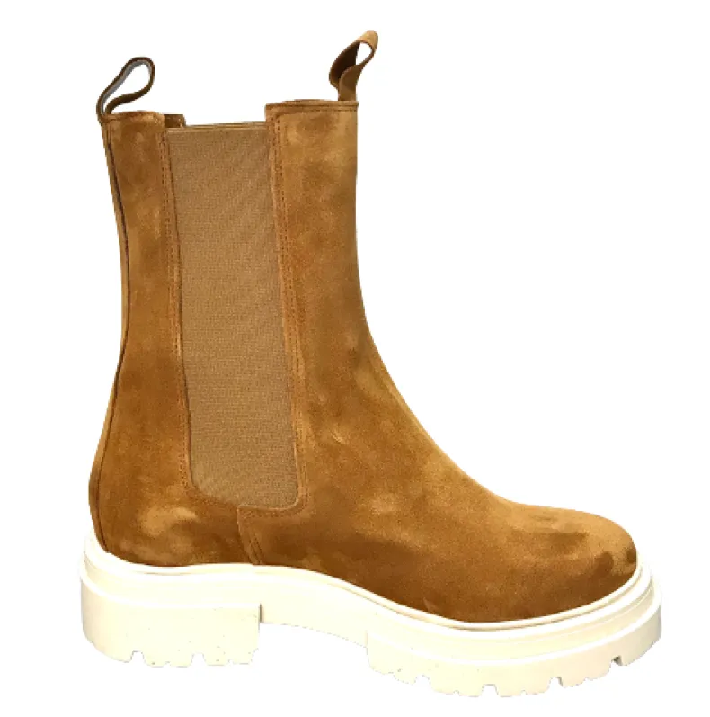 Beatles In Cream-colored Suede Leather