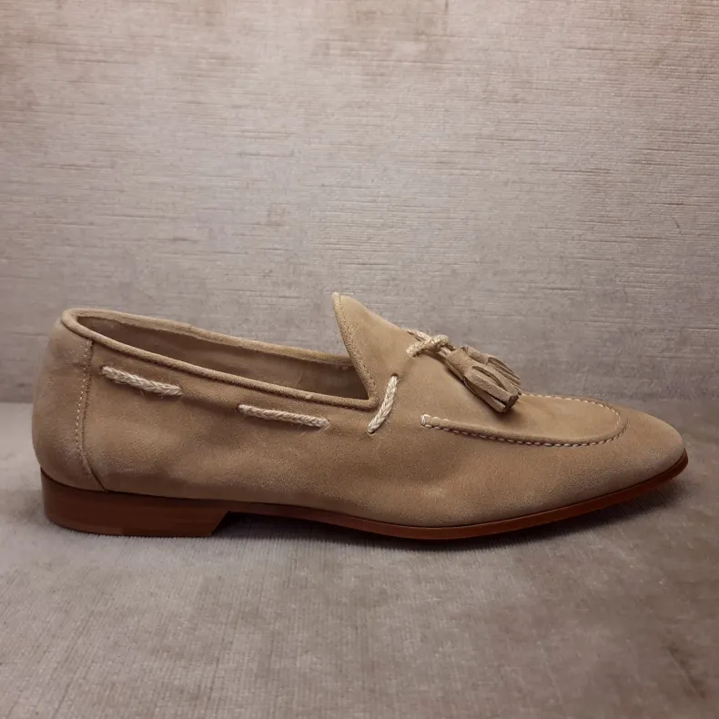 Beige Suede Moccasin