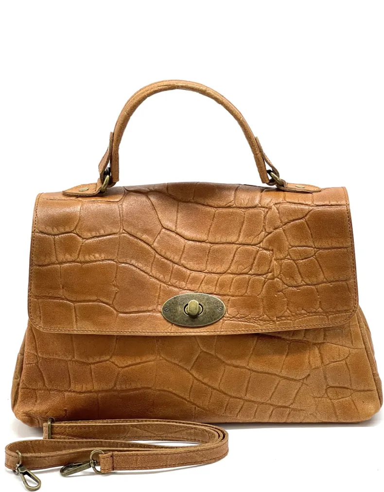 Betty – Crocodile Leather Postman
