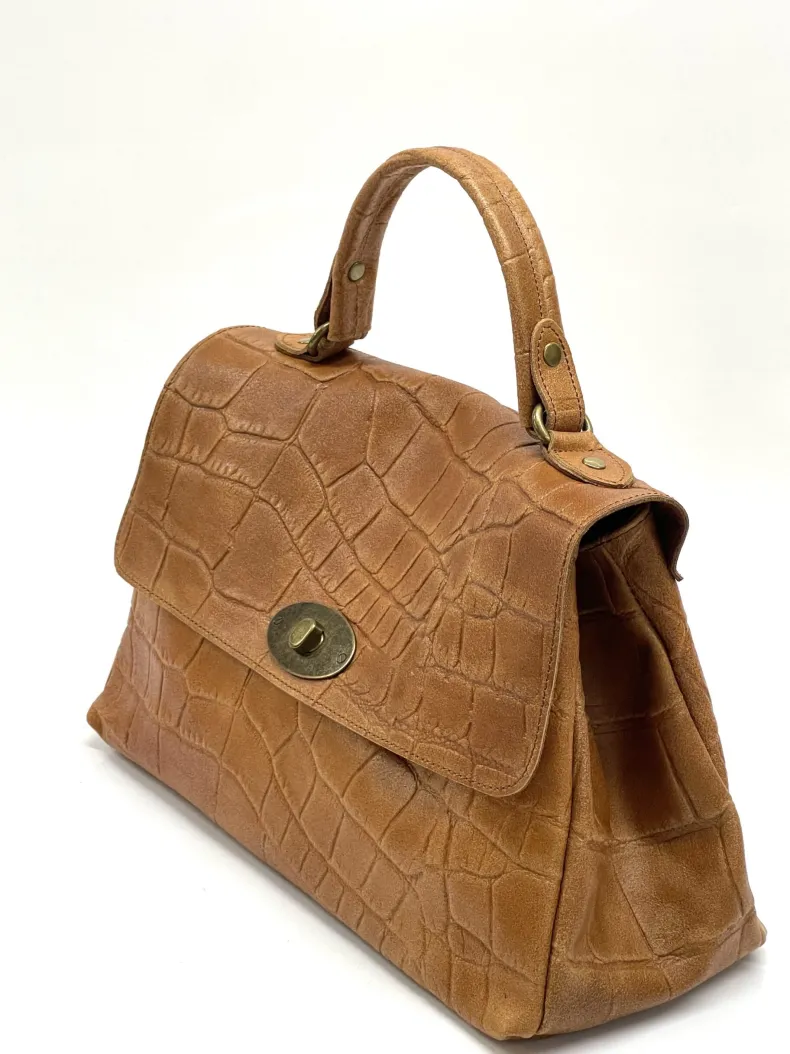 Betty – Crocodile Leather Postman