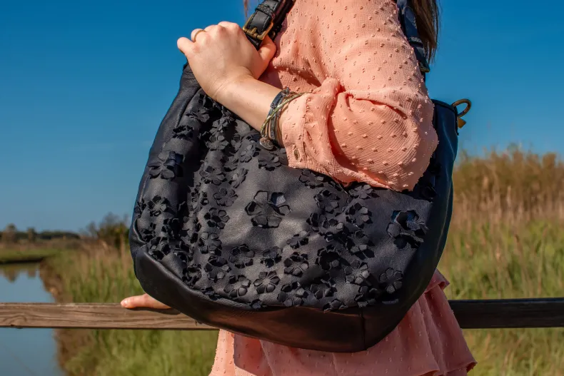 Big Lilac – Leather With Lasered Flowers