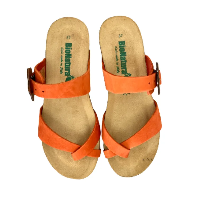 Bionatura Orange Nubuck Thong Slipper