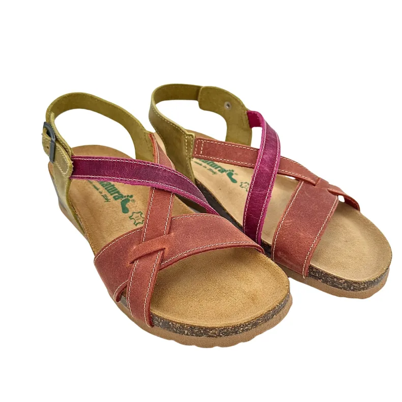 Bionatura Sandal In Multicolor Oiled Leather 2408