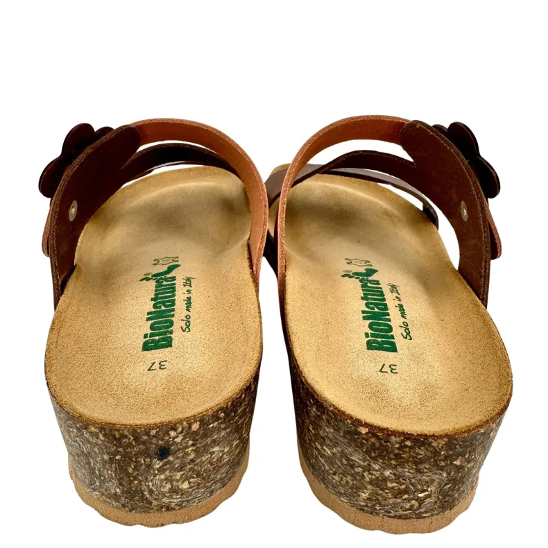 Bionatura Slipper In Brown And Orange Leather