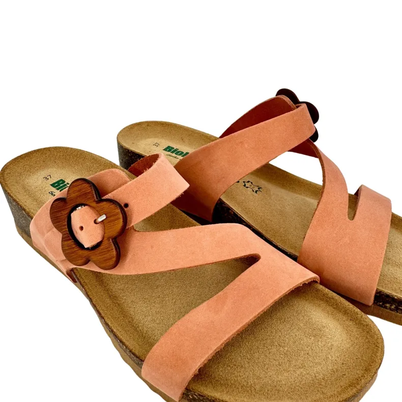 Bionatura Slipper In Peach Nubuck