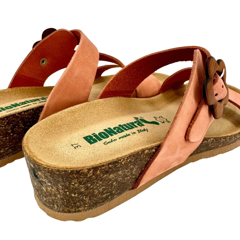 Bionatura Slipper In Peach Nubuck