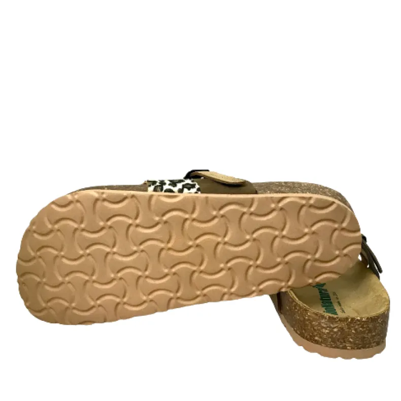 Bionatura Thong Sandals In Low Animalier Leather