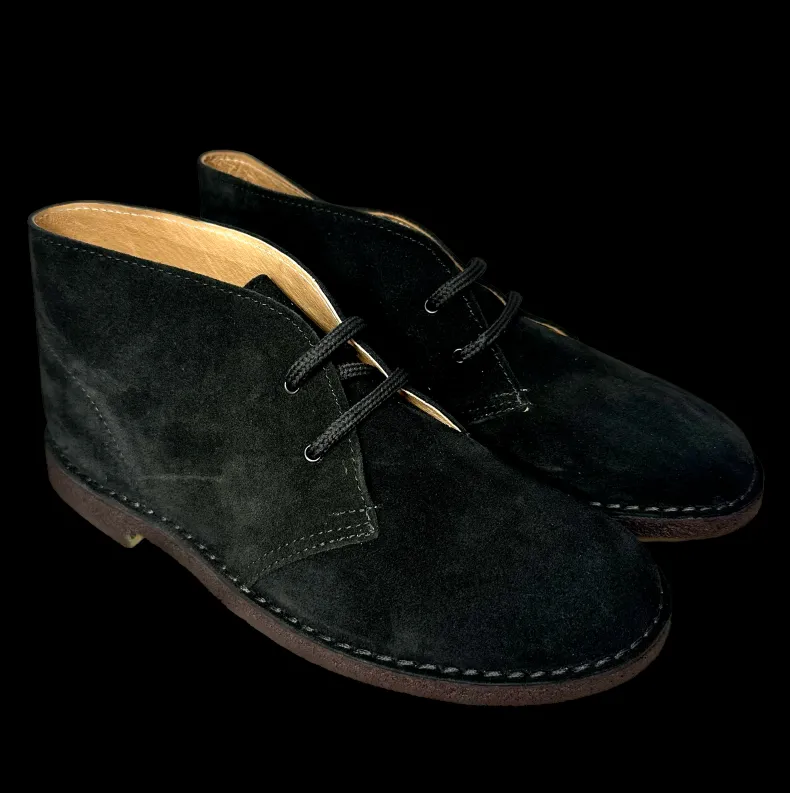 Black Artisan Ankle Boot With Leather Interior