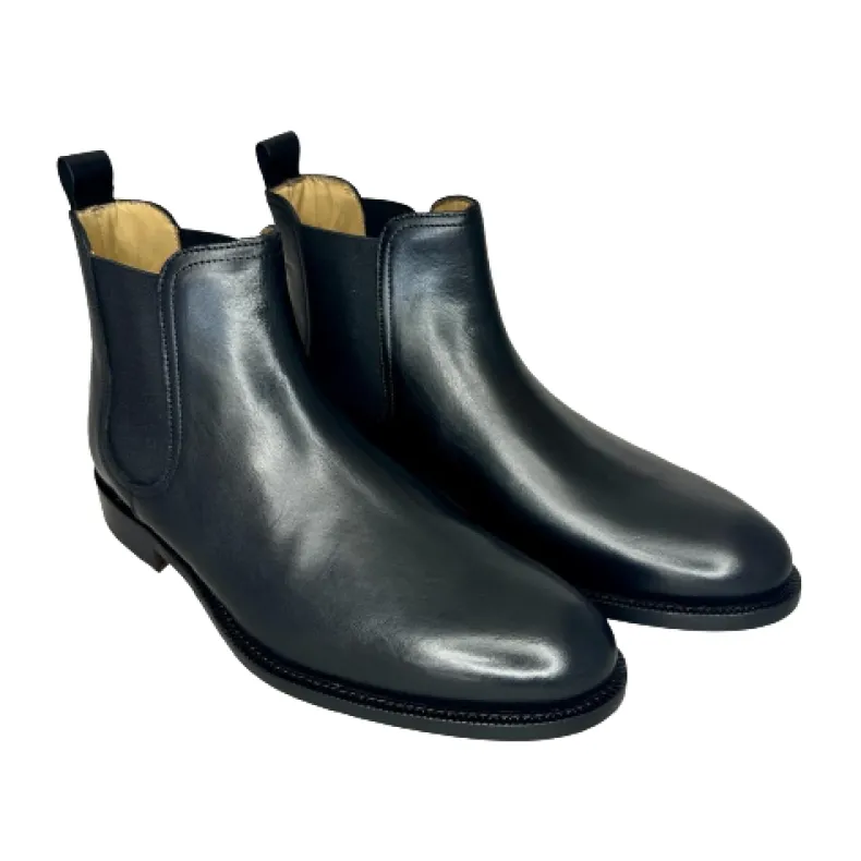 Black Handcrafted Beatles Boot Blake Stitched