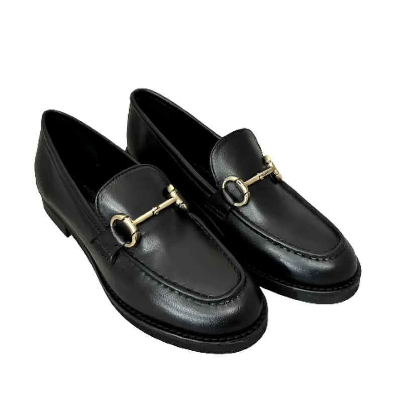 Black Leather Moccasin With PFV Clamp