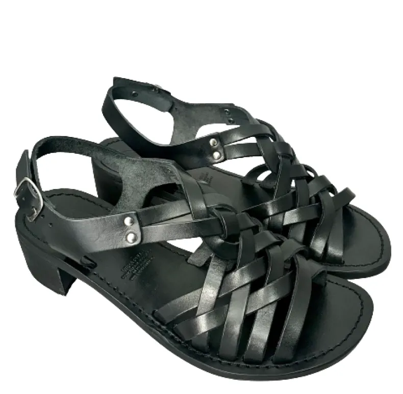 Black Leather Sandal Mod. 5112