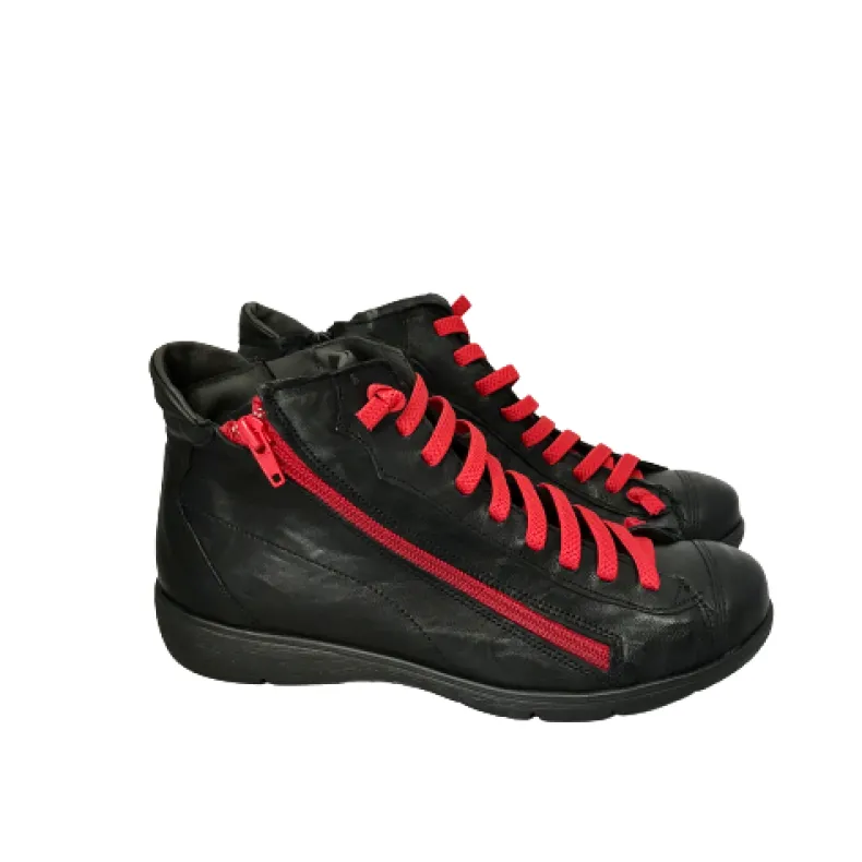 Black Leather Sneaker