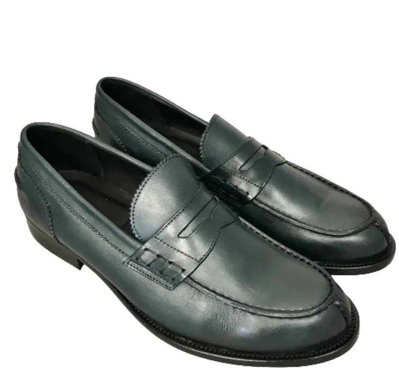 Blue College Moccasin Stitched Blake