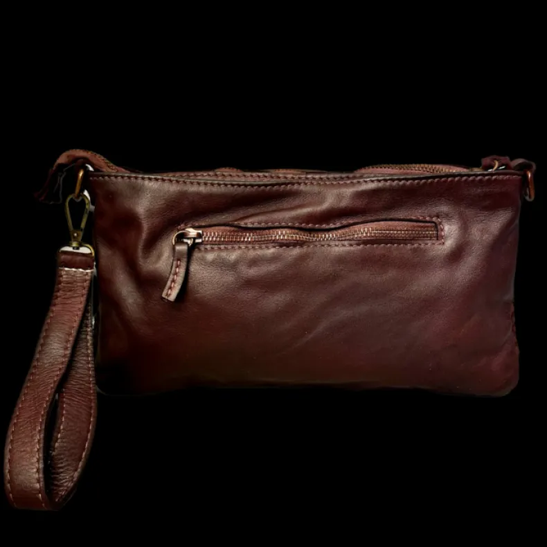 Braided Leather Bag With Shoulder Strap And Strap