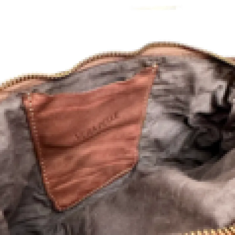 Braided Leather Bag With Shoulder Strap And Strap