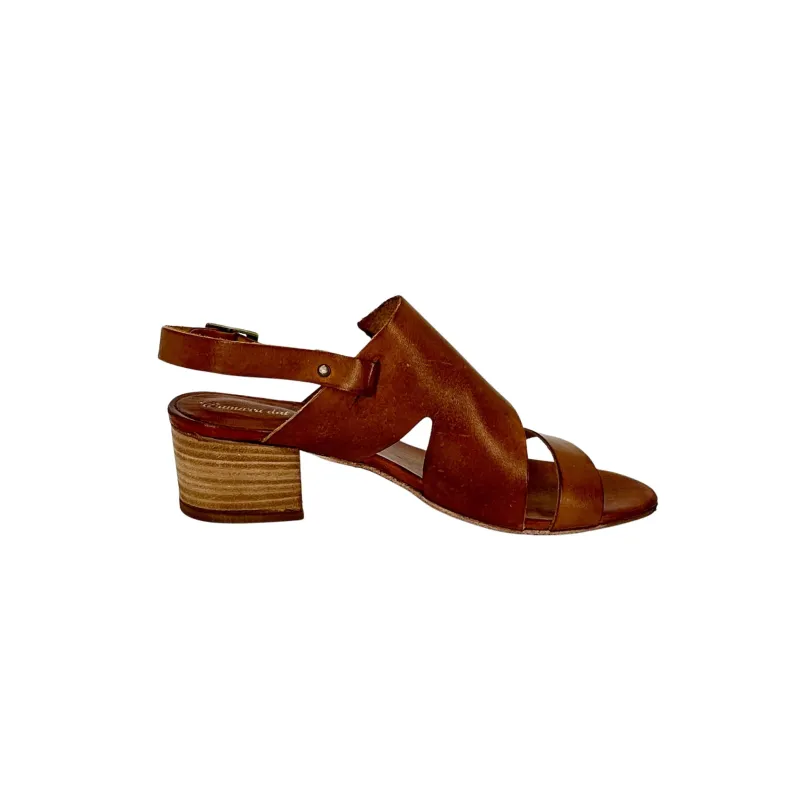 Brown Dipped Leather Sandal