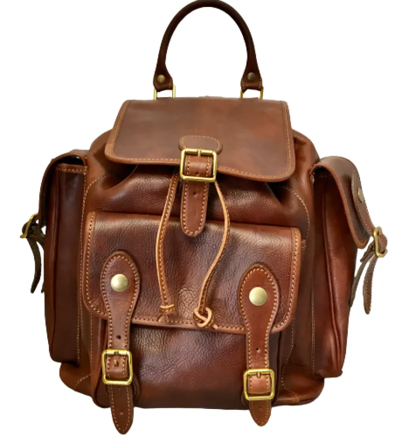 Brown Unisex Handcrafted Backpack