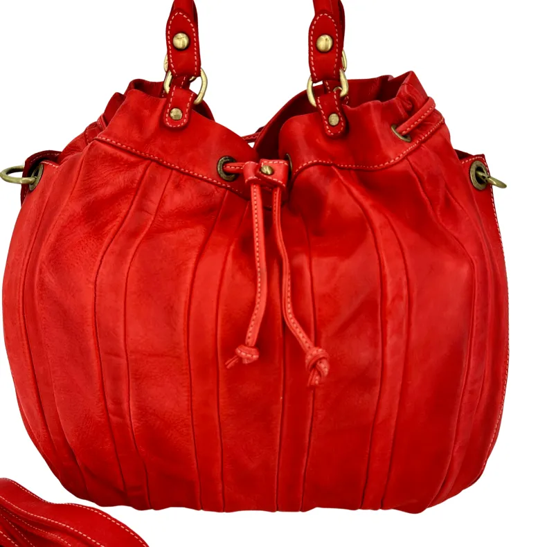 Bucket Model Soft Leather Bag