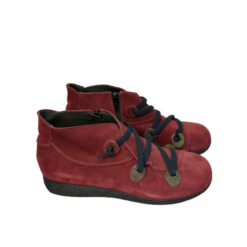 Burgundy Suede Sneakers