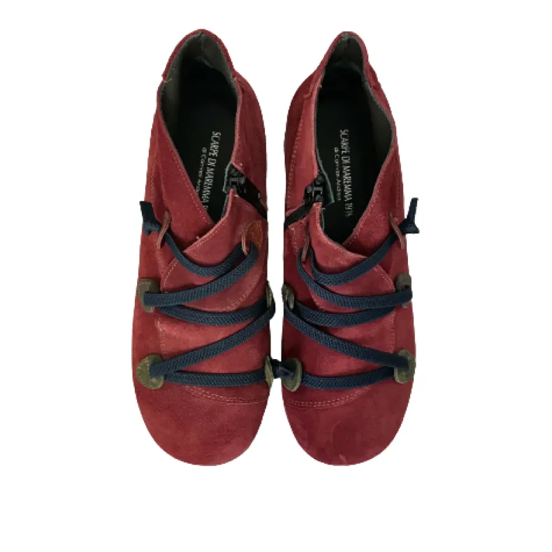 Burgundy Suede Sneakers