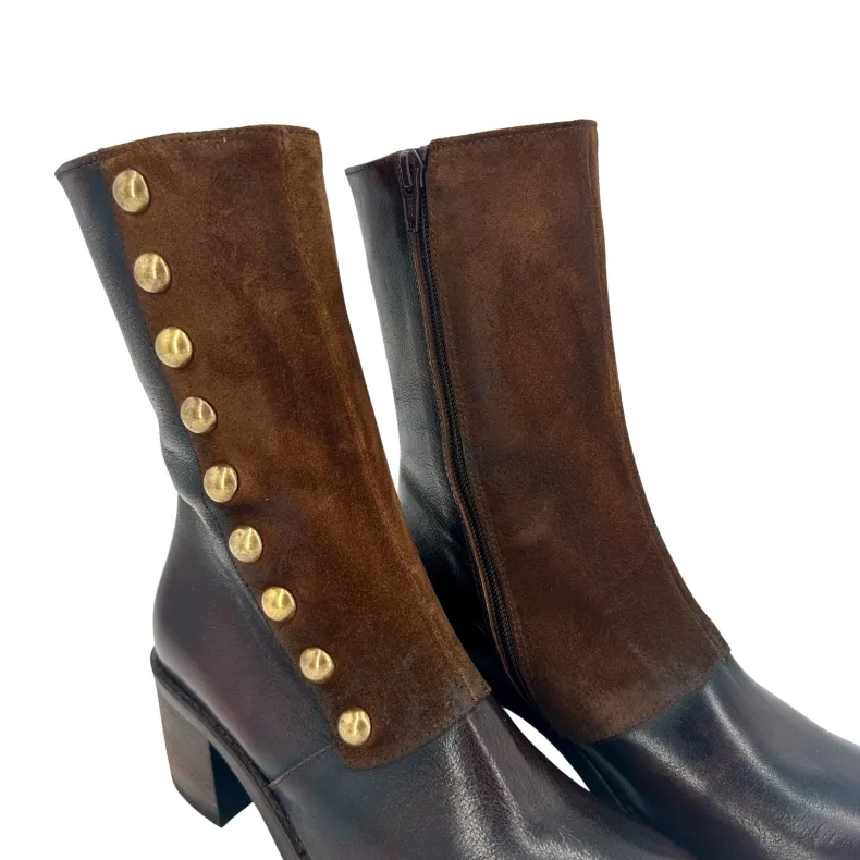 Camarri 1916 Leather Ankle Boot With Buttons