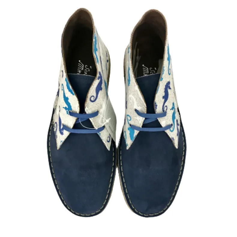 Cavallucci Artisan Ankle Boot / Cobalt Suede