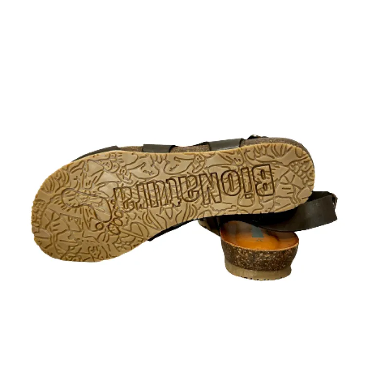 Closed Toe Bionatura Sandal In Dark Brown Oiled Leather