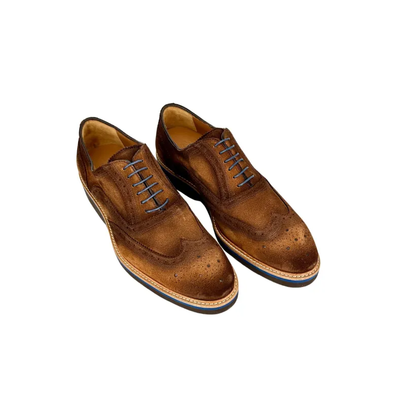 Cognac Suede Lace-up