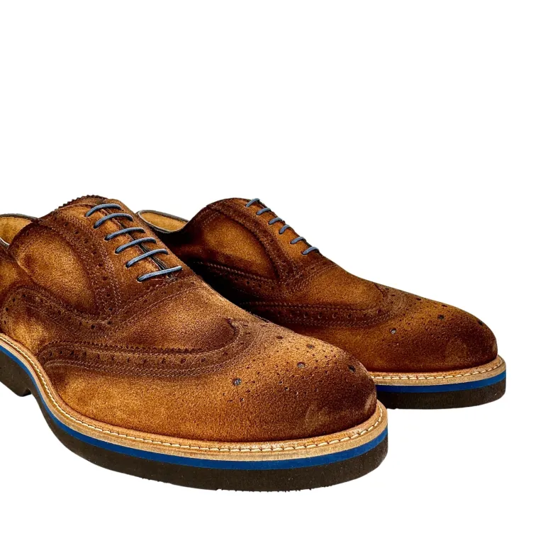 Cognac Suede Lace-up