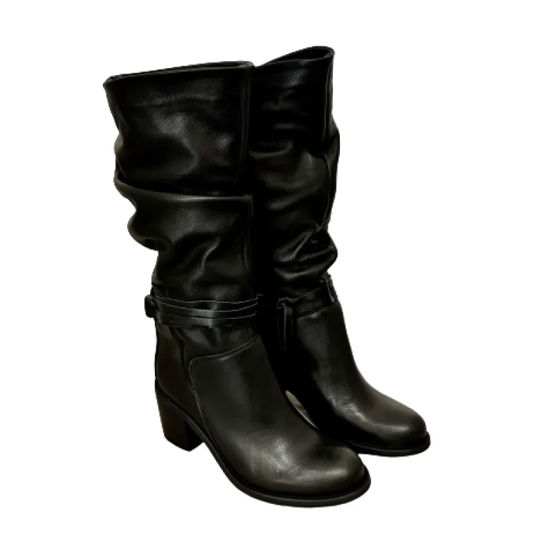 Crafted High Boot Curled Black
