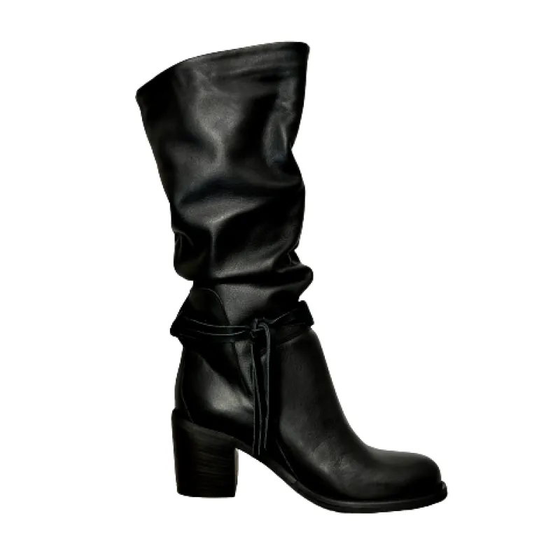 Crafted High Boot Curled Black
