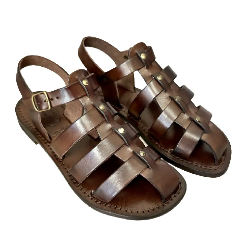 Dark Brown Leather Sandal Mod. 9933