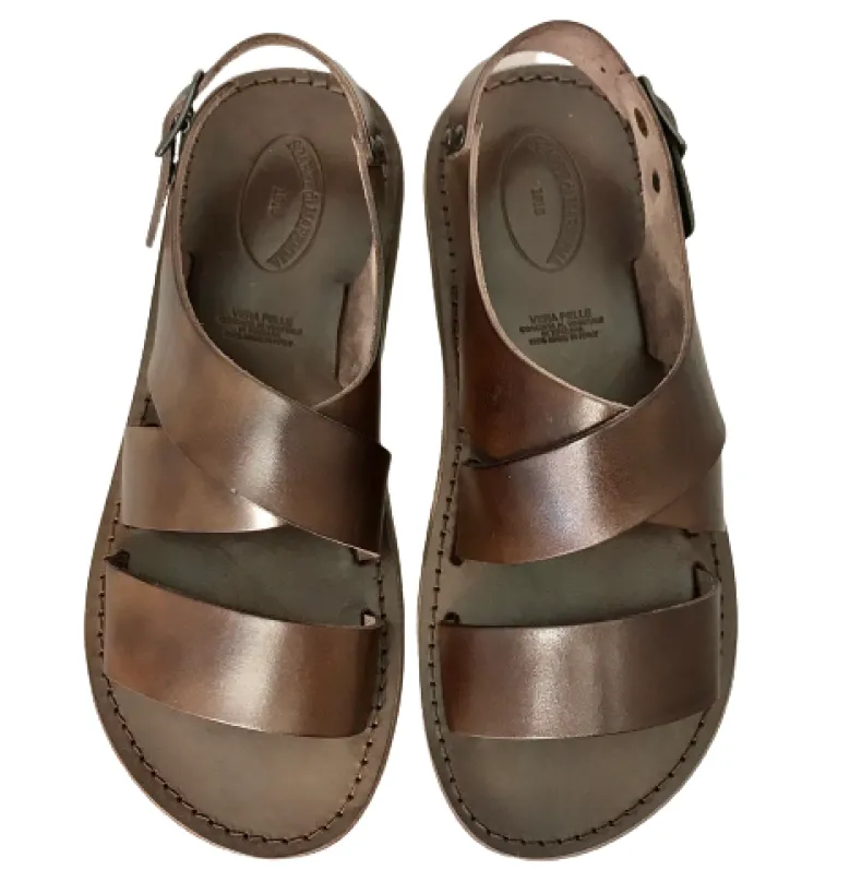 Dark Brown Leather Sandal Mod. 7005