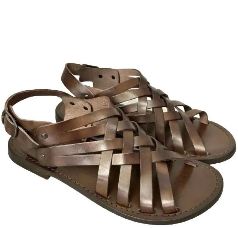 Dark Brown Leather Sandal Mod. 7001
