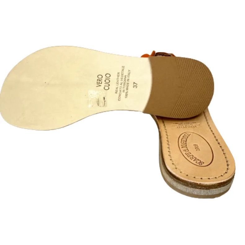 Elena – Orange Leather And Ponyskin Slipper Mod. Hermès