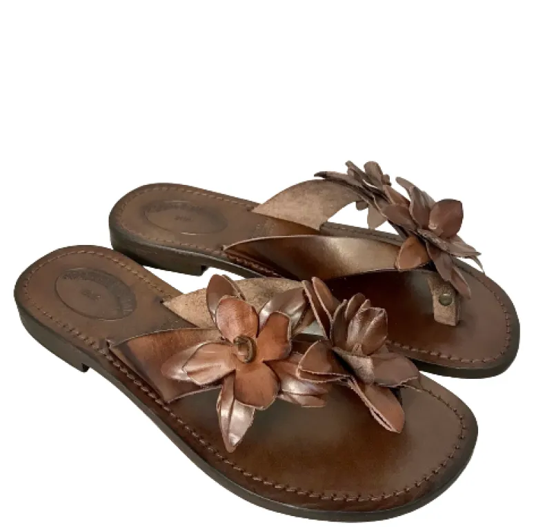 Fabiola – Dark Brown Leather Flip Flop