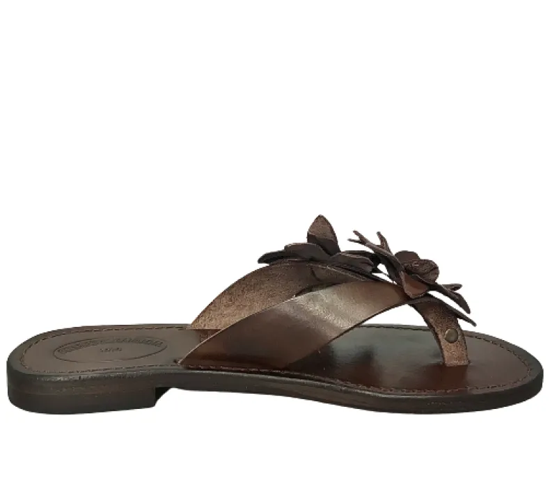 Fabiola – Dark Brown Leather Flip Flop