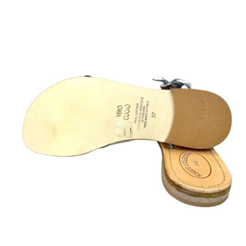 Fabiola – White Leather Flip Flop
