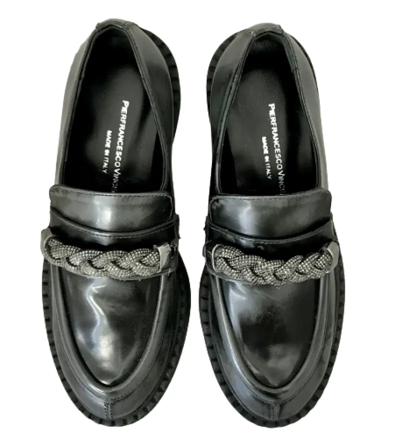 Gray Moccasin In Abrasive Leather