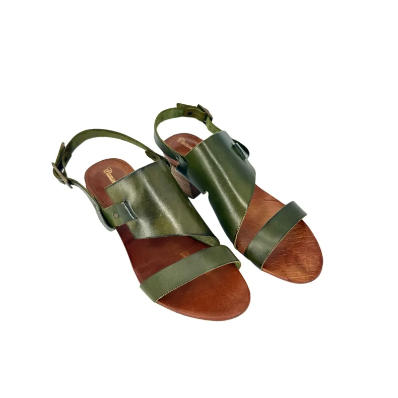 Green Dipped Leather Sandal