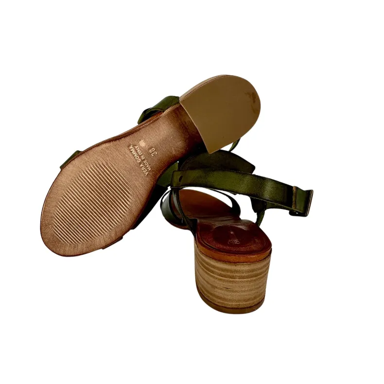 Green Dipped Leather Sandal