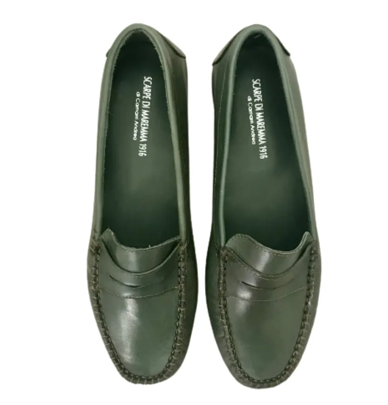 Green Handmade Moccasin