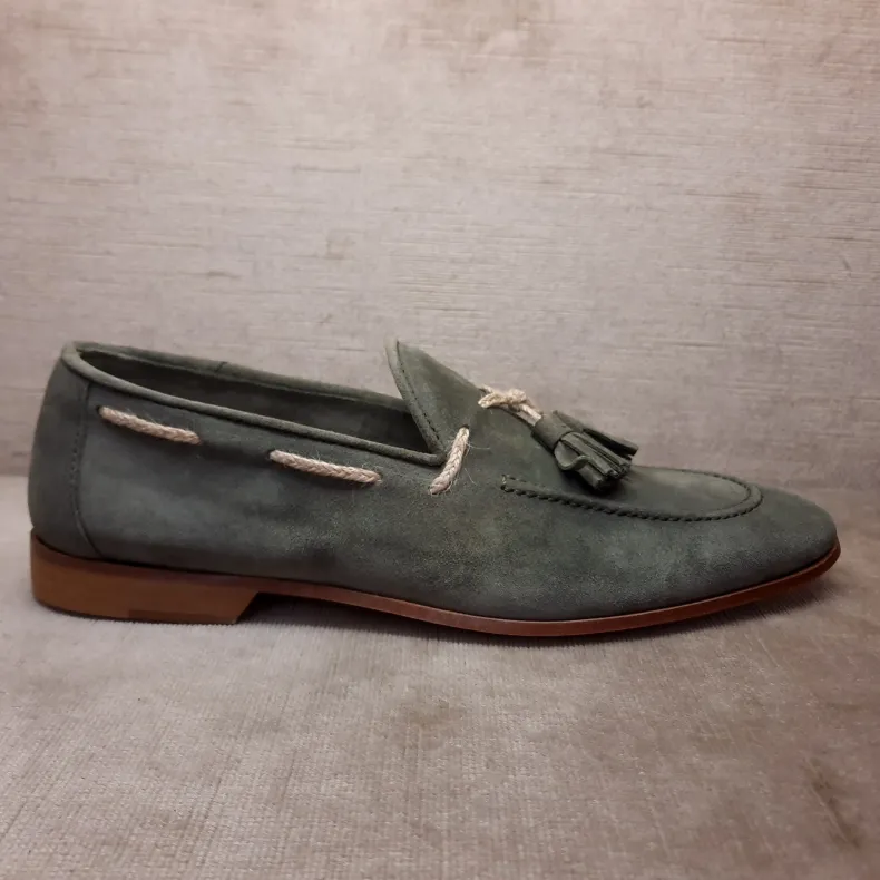 Green Suede Moccasin