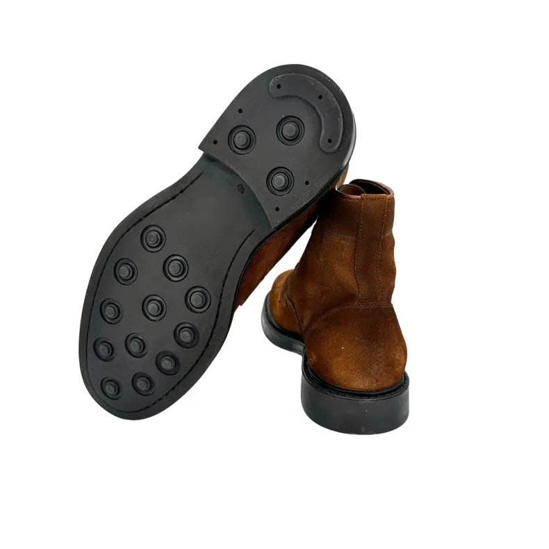 Handcrafted Amphibian In Cognac Suede